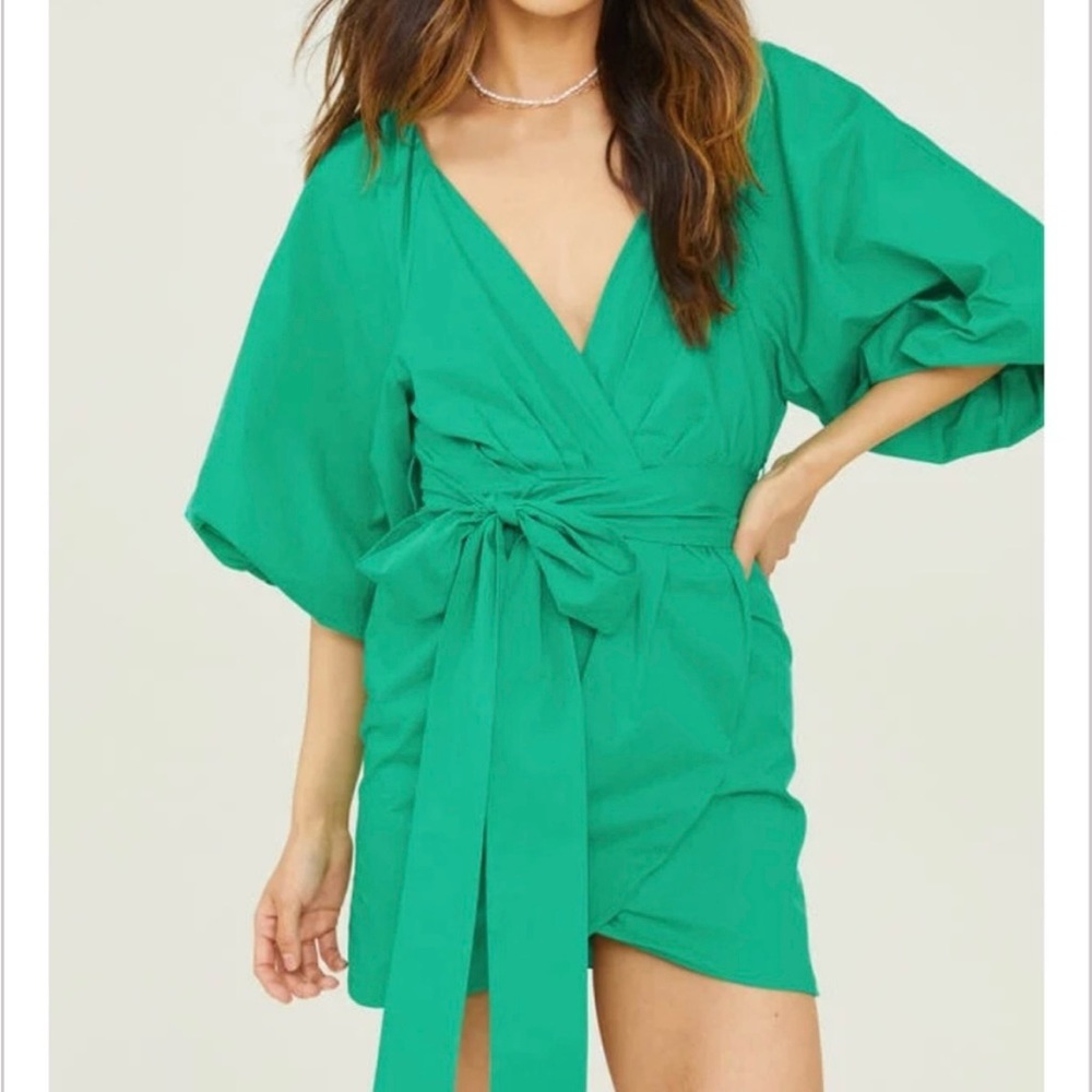 Puff sleeve dress
